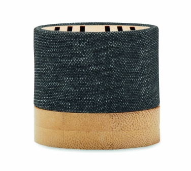 Logo trade business gifts image of: Bamboo RPET wireless speaker